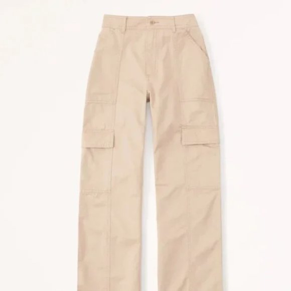 NEW Abercrombie & Fitch Relaxed Utility Pants in Tan - 28 Short - Picture 8 of 10